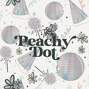 Seamless New Years Pattern, Disco Ball Pattern, Surface Pattern