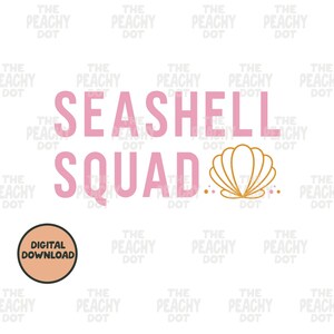 Snäckskal Squad Svg Png, Sommar Svg Png, Snäckskal Svg Png, Svg-fil, Svg-fil för tröja