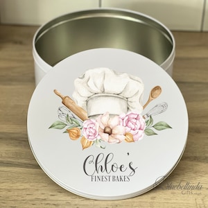 Baked By Personalised CAKE TIN, Personalised Baking Tin, Baking Gift, Personalised Birthday Gift, Cake, Bluebellindagifts Mothers day