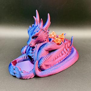 Dragon Dice Tower with Dice Storage | Dungeons and Dragons D&D Dice Holder | TTRPG Gaming Gift | DM Gift for Players | DnD Accessory
