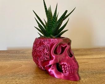 Sugar Skull Planter or Bowl - Unique Gift - Home Decor - Gothic - Halloween - Housewarming Gift - 3D Printed - UK