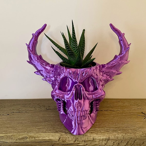 Skull Planter | Oddish Planter | Succulent Planter | 3D Printed Planter | Indoor Plant Stand