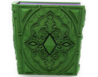 Small Ancient Spell book Dice Box, Storage Tome, Dungeons and Dragons Accessory