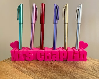Personalised Pen Pot Holder - Teachers Gifts - Fathers Day Gifts - Office Stationary - Desk Decor - Fun Gifts - Thank You Gift - 3D Printed