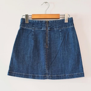 Bb Girl Blues – Vintage Y2K Zip-Front Denim Mini Skirt