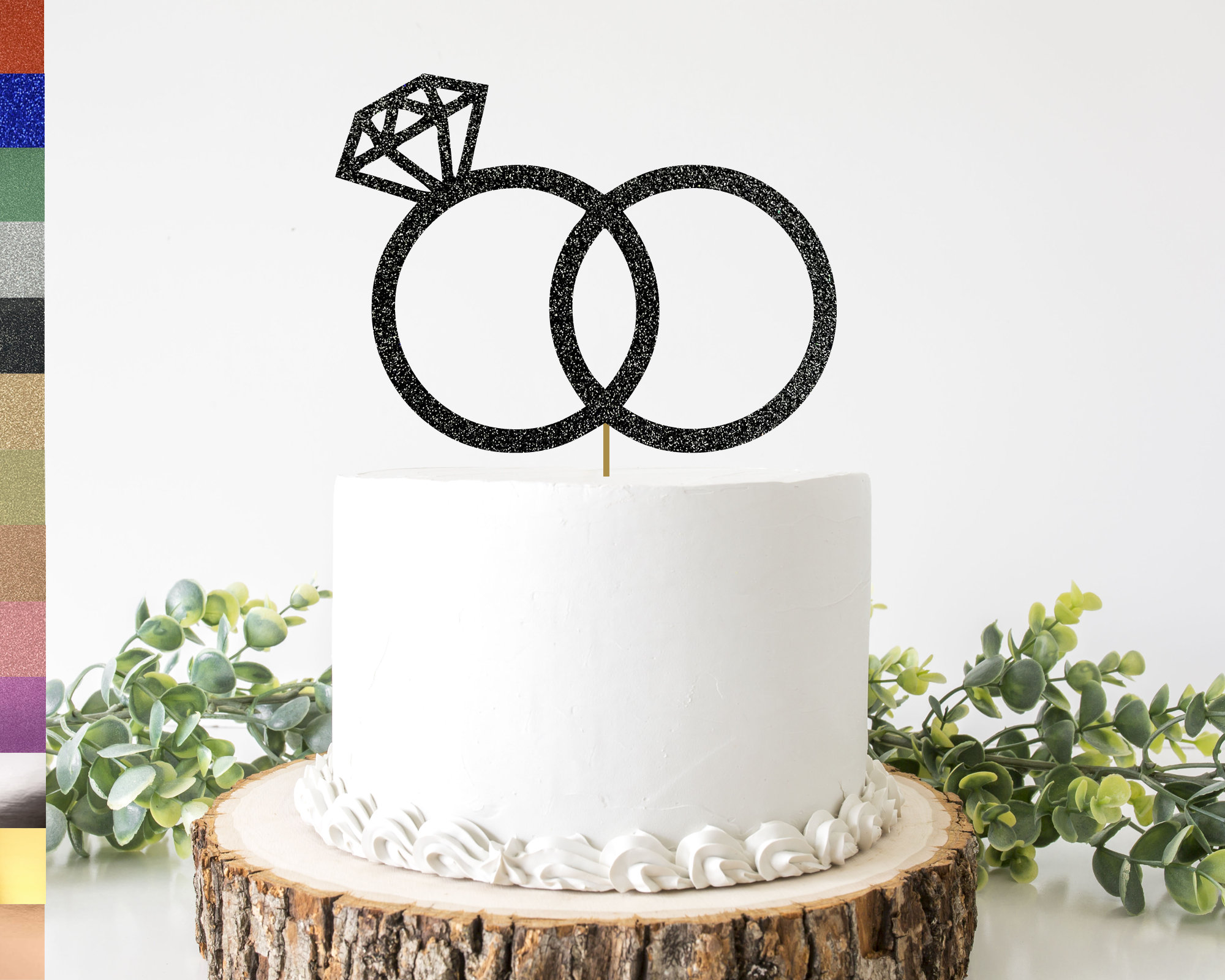 Cake Topper / Anillos / Bodas / Compromiso / Espejo o sin Etsy España