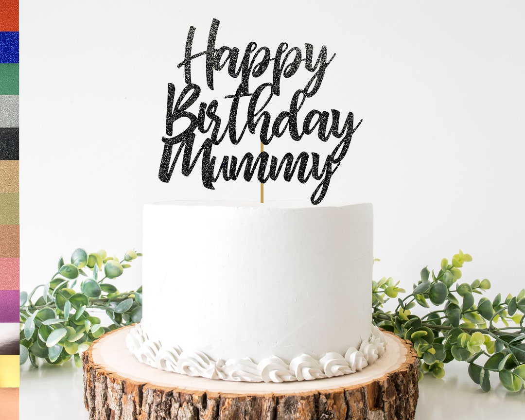 Happy Birthday Mom Cake Topper, Mom's Birthday Party Decoration, Mother's Day Cake Decor