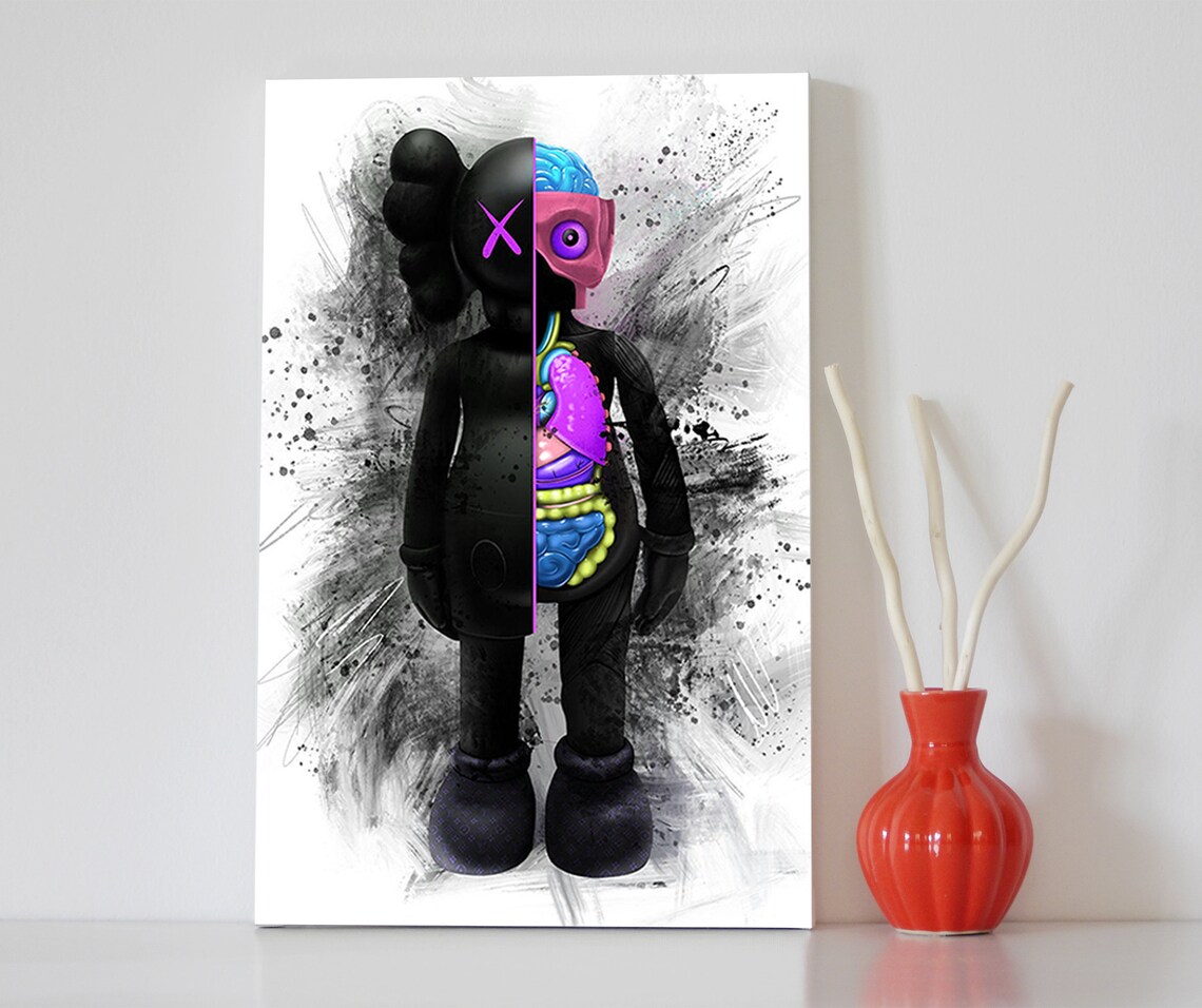 KAWS Doll 2 set Canvas Set of 2 piece KAWS Companion Etsy