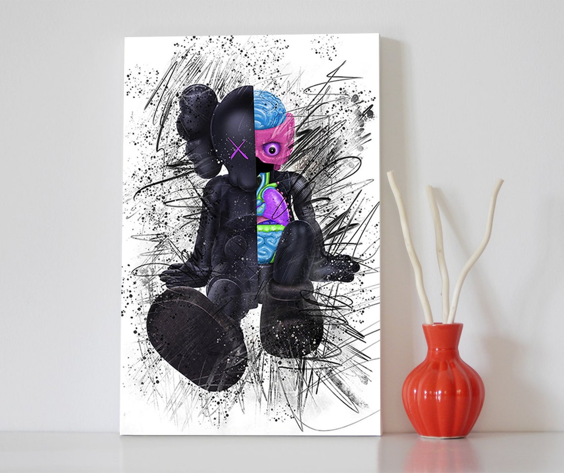 KAWS Doll 2 set Canvas Set of 2 piece KAWS Companion Etsy