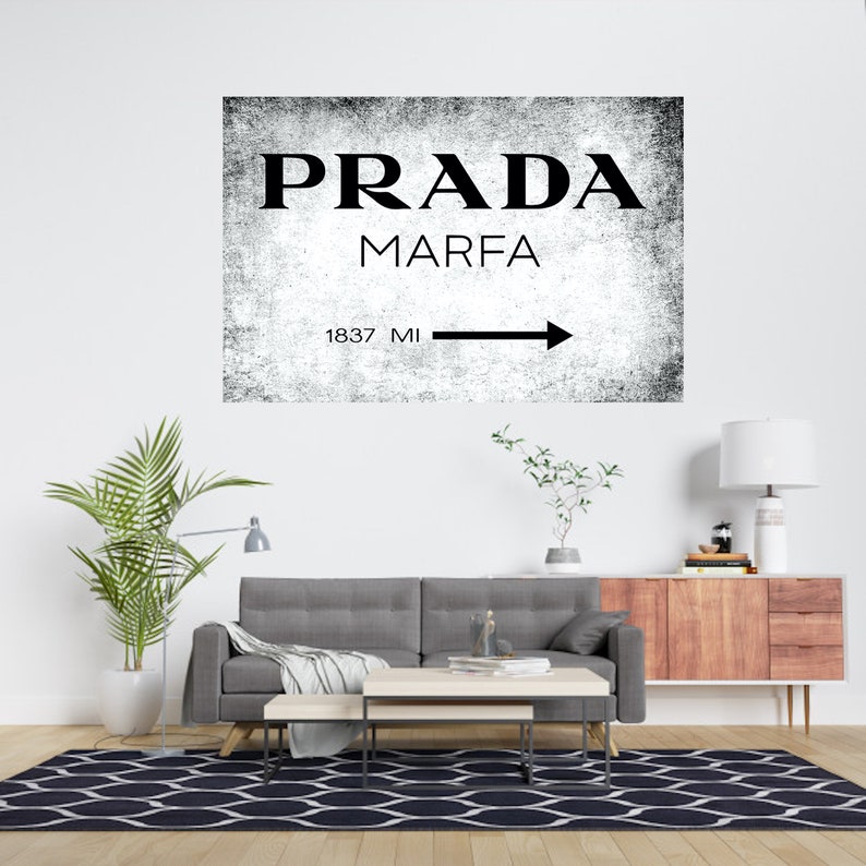 Prada Gossip Girl Marfa Typography Canvas Wall Art Marfa Etsy