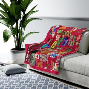 The King Of Queens Blanket, Velveteen Plush Blanket, Arthur Spooner, Doug Heffernan, Carrie Heffernan, Funny Gifts, TV Show blanket Gift