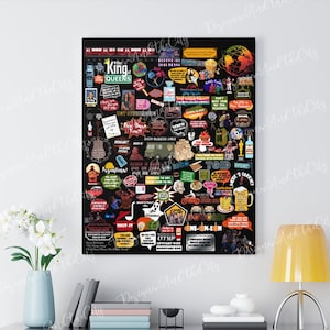 The King Of Queens Wall Art Doug Heffernan Canvas Carrie Heffernan Arthur Spooner Collage, the king of queens Christmas gift for fan art
