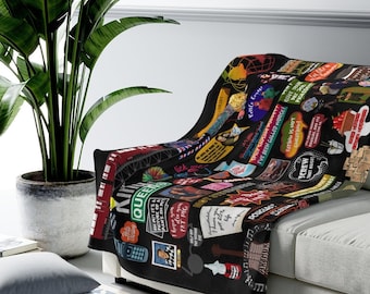 The King Of Queens Blanket, Doug Heffernan, Carrie Heffernan, Arthur Spooner, TV Show Gifts, Gift For Him Her, KOQ, Velveteen Plush Blanket