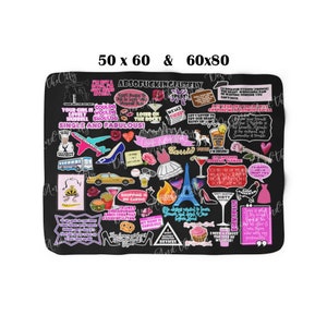 Sex and the City Blanket, Sherpa Fleece Blanket, The Perfect Gift for Any Sex and the City Fan, Carrie Bradshaw Quotes, Manhattan New York