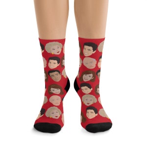 Everybody Loves Raymond Red Socks, TV Show Socks, Christmas Gift Ideas For Her, For Him, Funny Socks, Casual Socks, Cozy Socks, Sitcom
