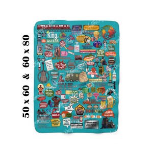 The King of Queens Blanket, Turquoise Blanket Arthur Spooner, Doug Heffernan, Carrie Heffernan, Sherpa Blanket, Fleece Blanket, Christmas