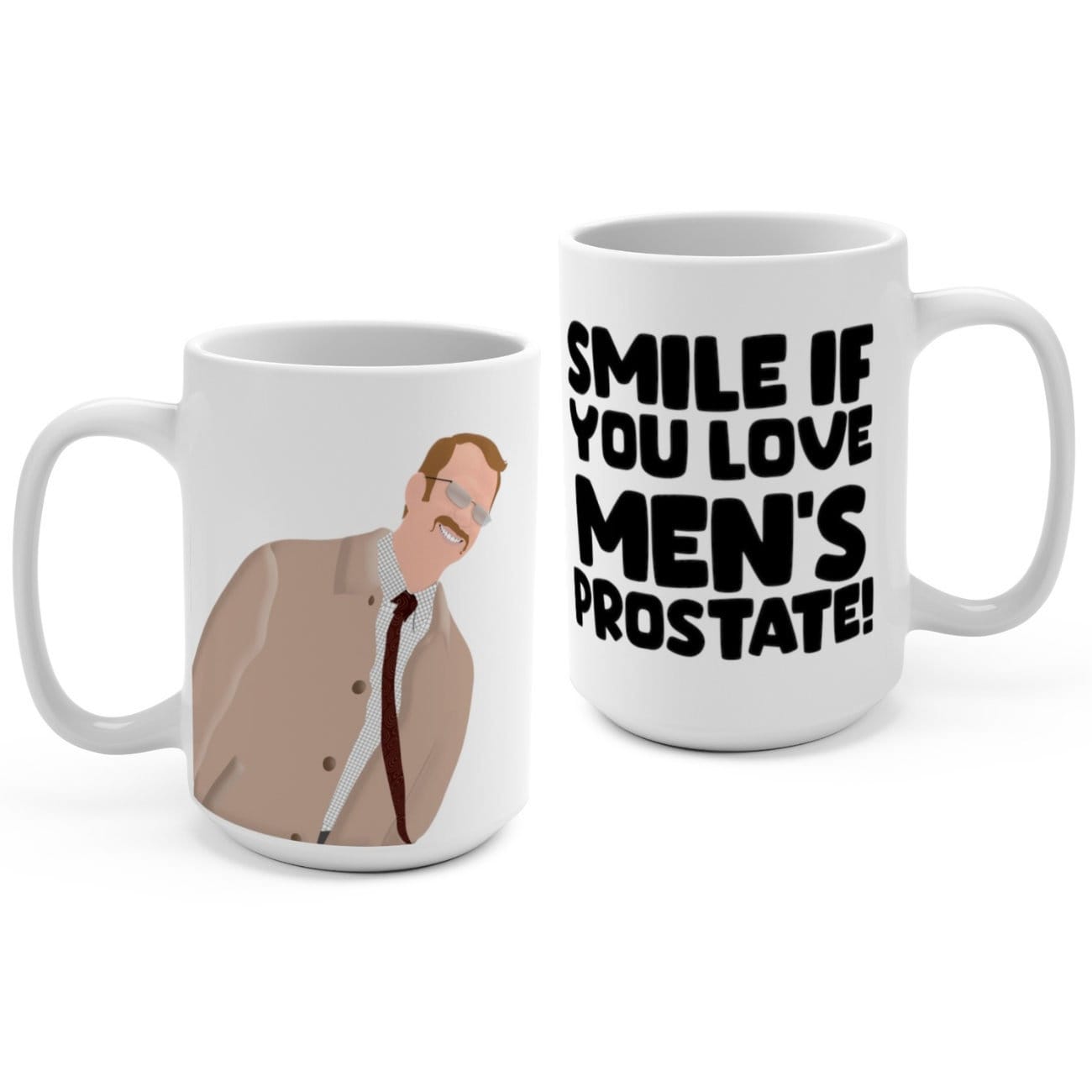 Smile If You Love Men's Prostates Mug, The Office TV Show, The Office Gifts, Toby Flenderson, The Office Toby, Movember Mug, Funny Mugs