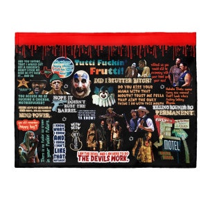 The Devils Rejects Blanket, Velveteen Plush Blanket, Captain Spaulding Tutti Fuckin Frutti, House of 1000 Corpse, Horror Movie Blankets