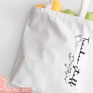 Tote Bag Aesthetic, Cute Reusable Grocery Bag, Large Teacher Book Tote –  HMDesignStudioUS