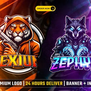 i will design custom amazing gaming logo for e-sport, twitch and YouTube