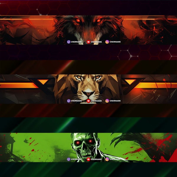 i will design custom amazing gaming banner and cover photo for e-sport, twitch and YouTube