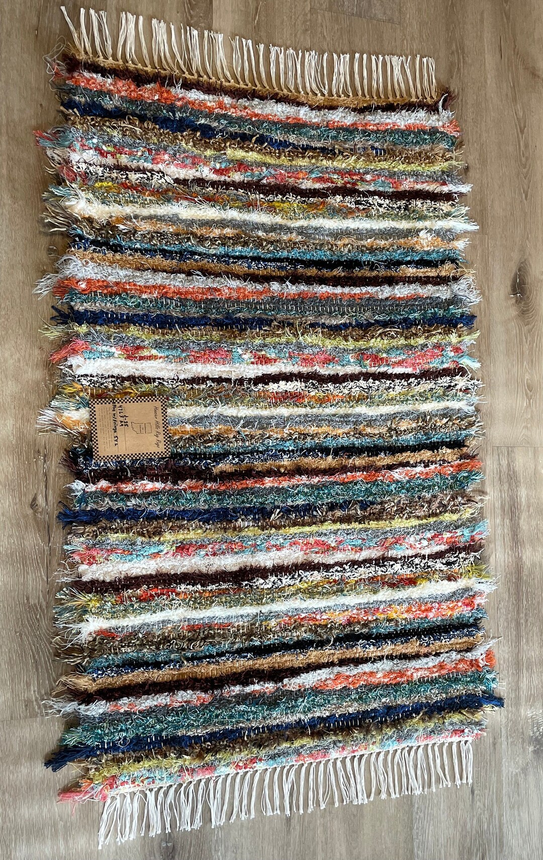 Handwoven Amish Rag Rug 47 X 29 Etsy