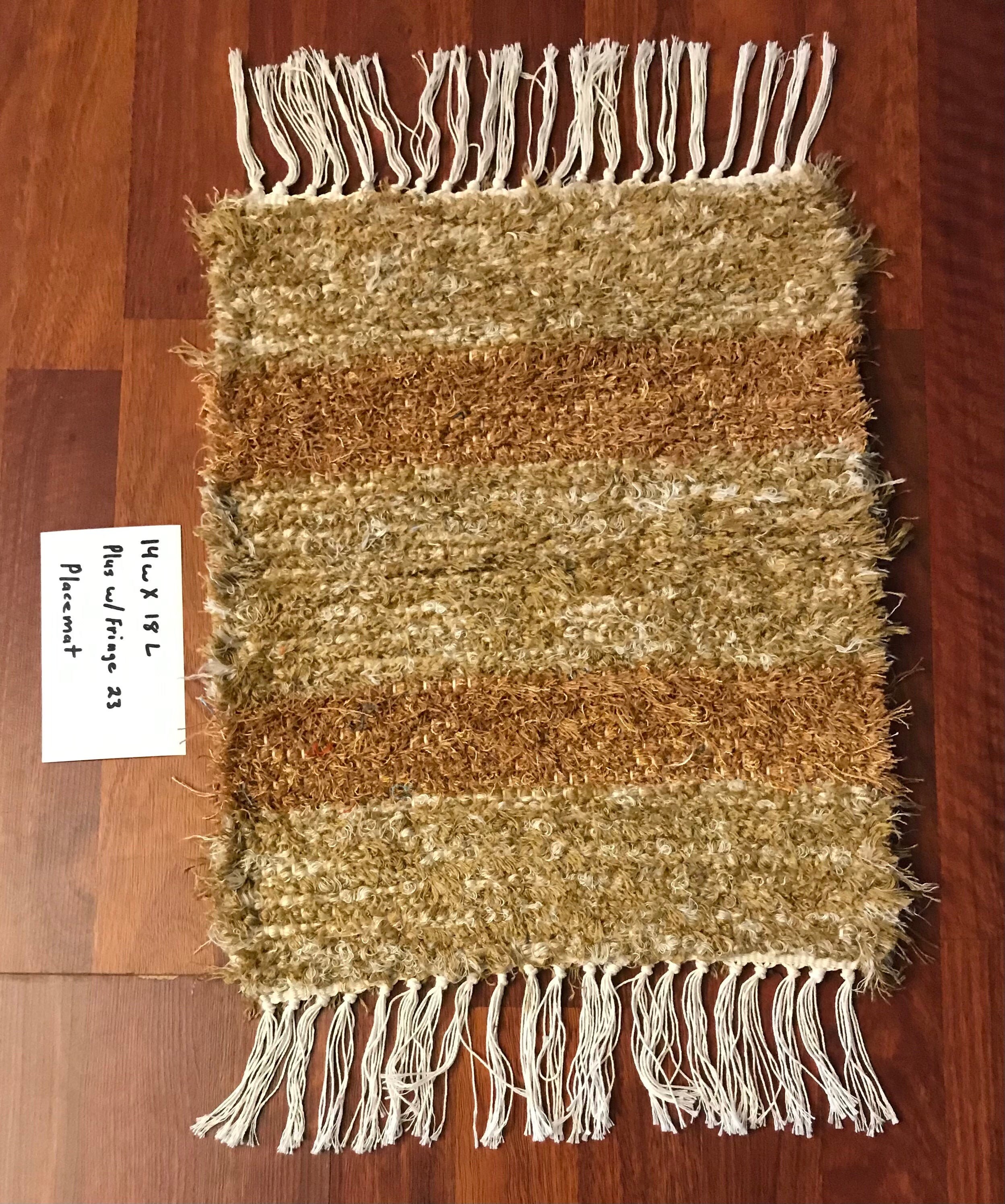 Handwoven Amish Rag Rug Place Mat 14 x 18 Etsy