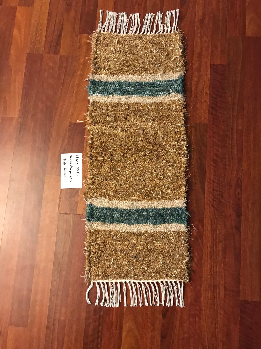 Handwoven Amish Rag Rug Table Runner 35.5 X 13 Etsy
