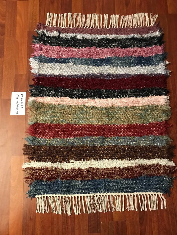 Handwoven Amish Rag Rug 37 X 28.5 Etsy
