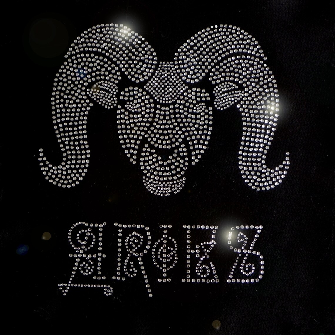 Large Size Rhinestones Zodiac Aries for Jacket. Rhinestones Etsy