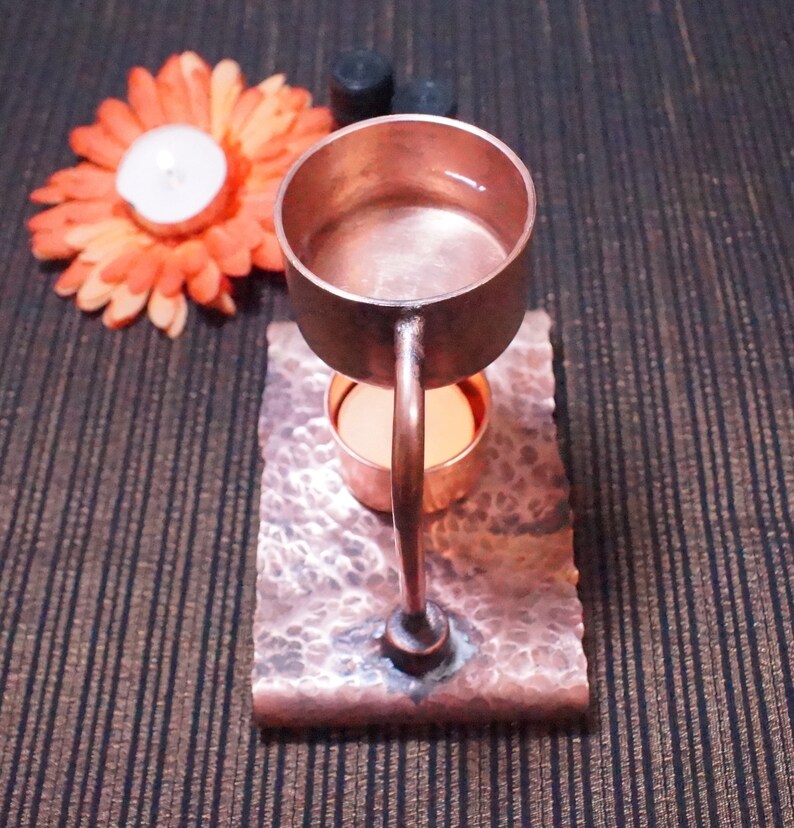 Copper Oil Burner / Hand Beaten 100 Pure Copper /Aromatherapy Etsy