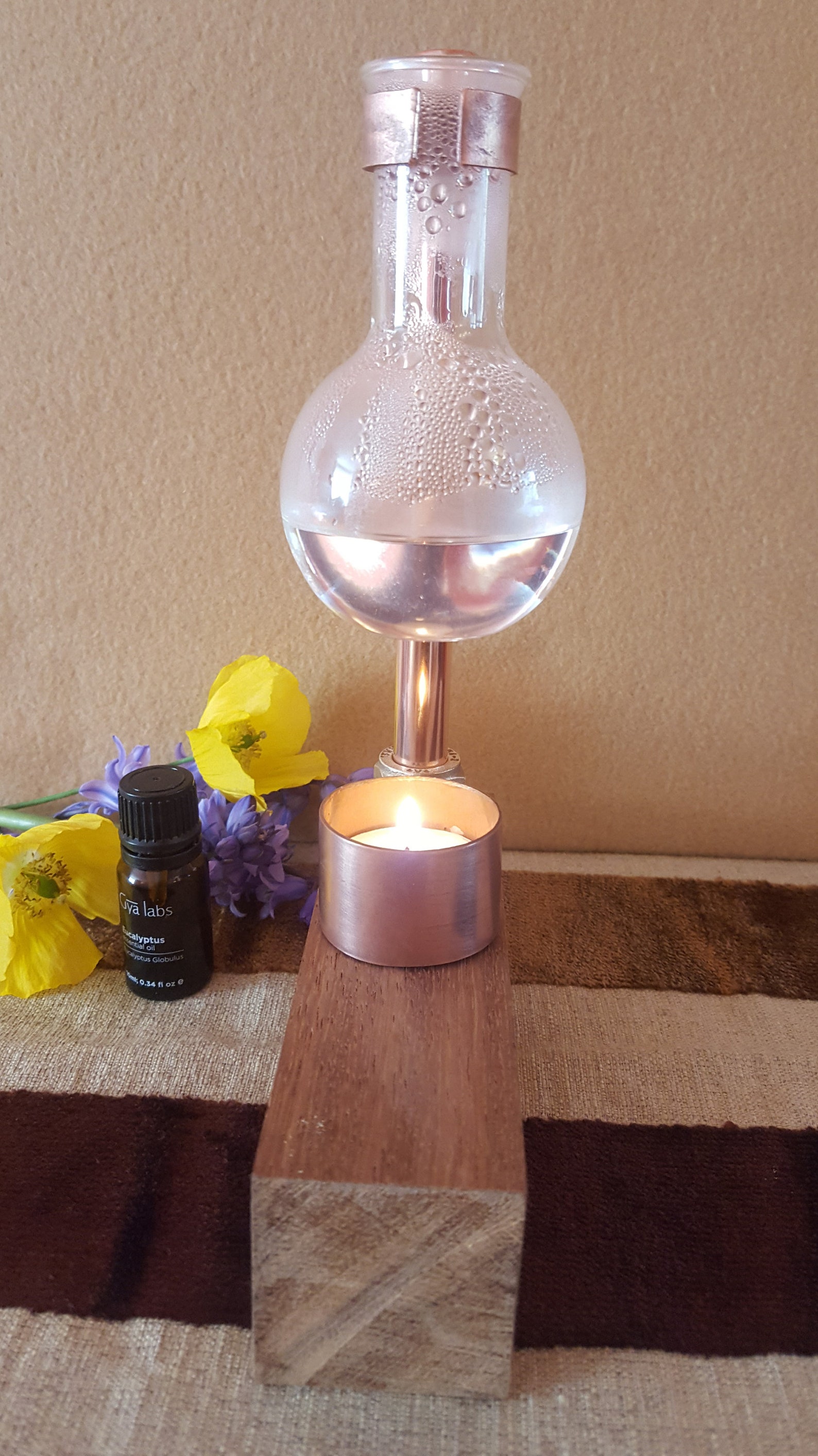 Copper Oil Burner / Aromatherapy Essential Oils Burner / Etsy