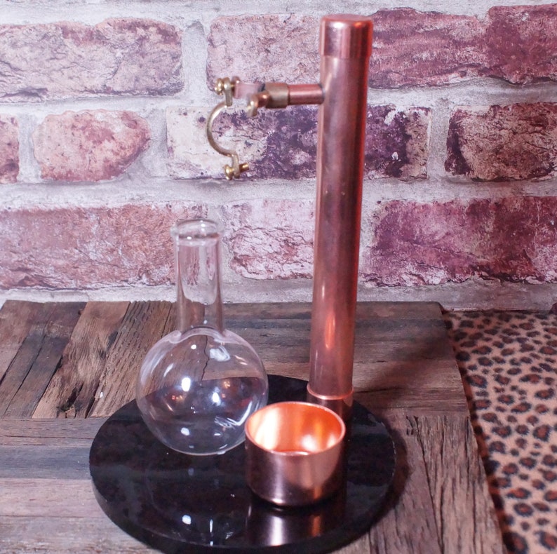 Copper Oil Burner / Aromatherapy Essential Oils Burner / Glass Etsy