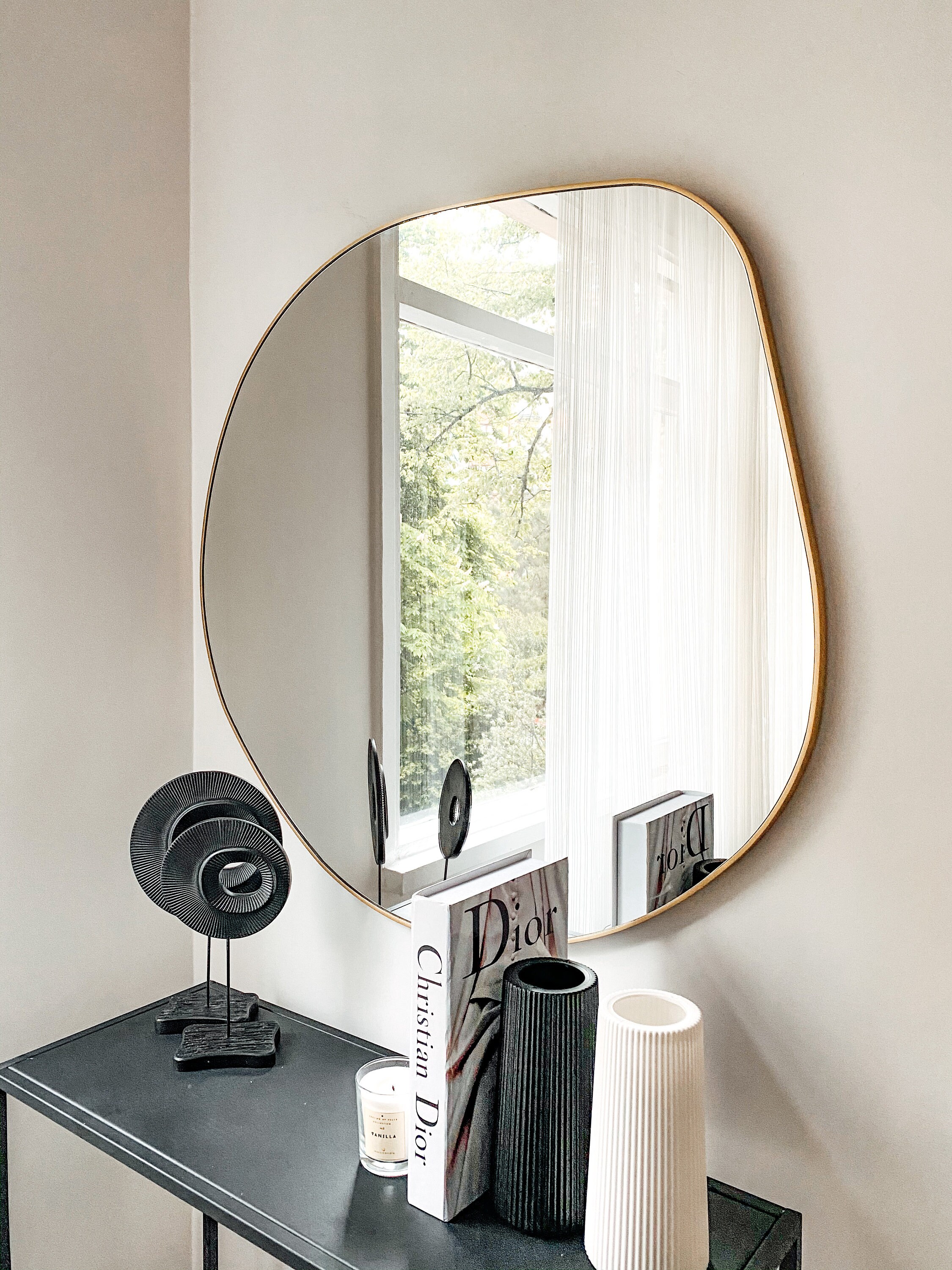 Eva '' Aesthetic Design Mirror Asymmetrical Mirror | Etsy