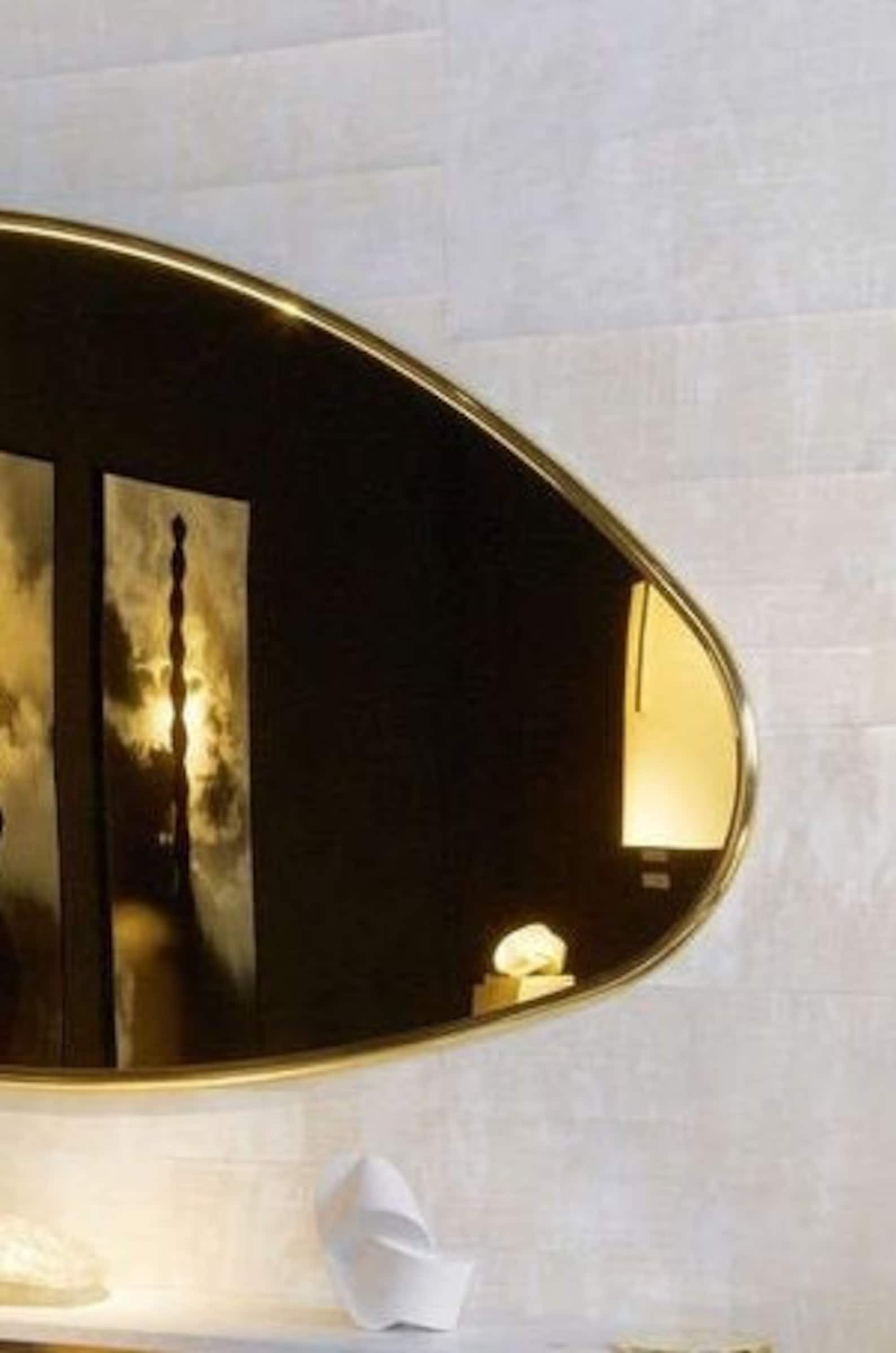 Asymmetrical Mirror Gold Brass Irregular Mirror Room decor Etsy