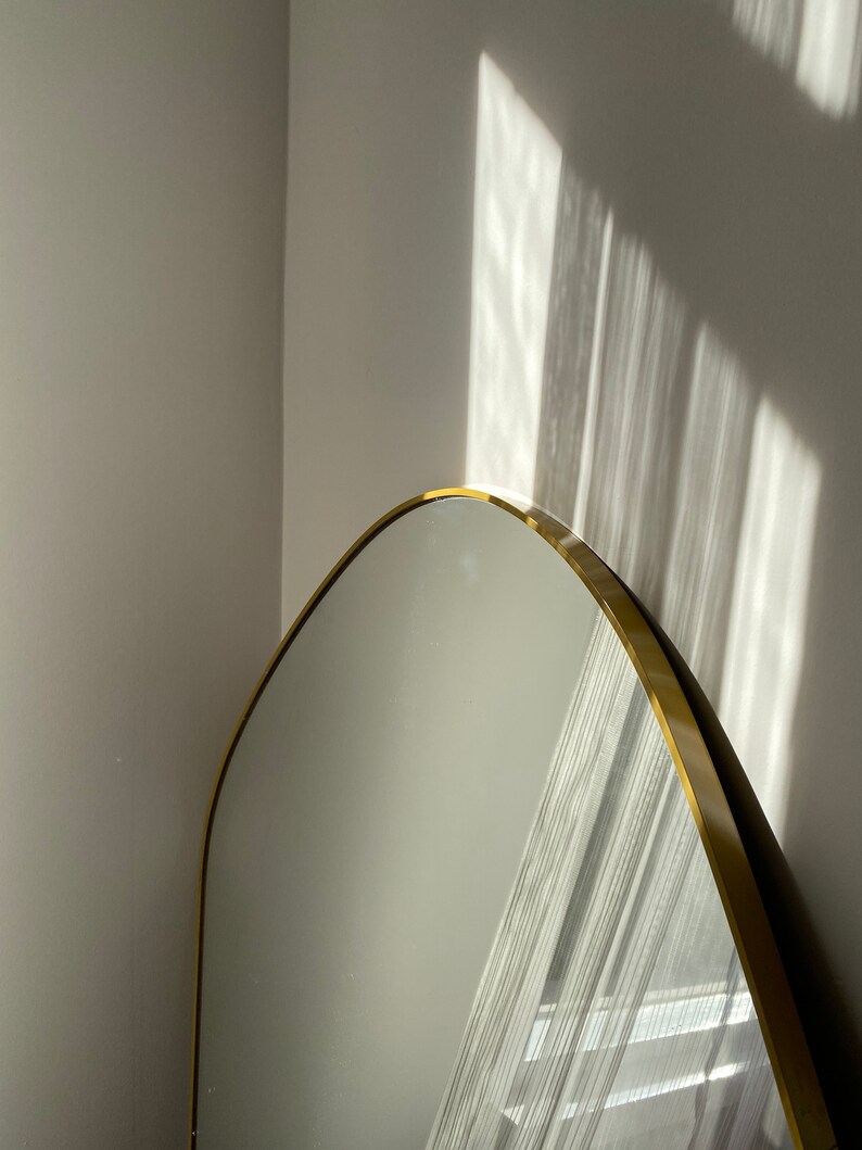 Asymmetrical Mirror Gold Brass Irregular Mirror Room decor Etsy