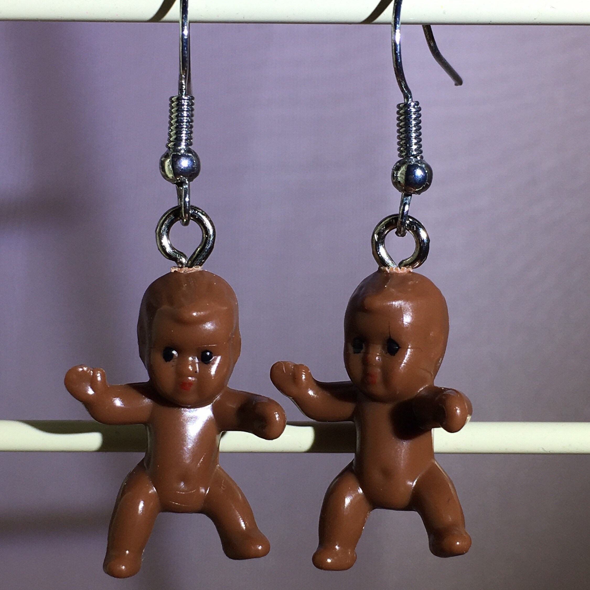 Plastic baby earrings Etsy