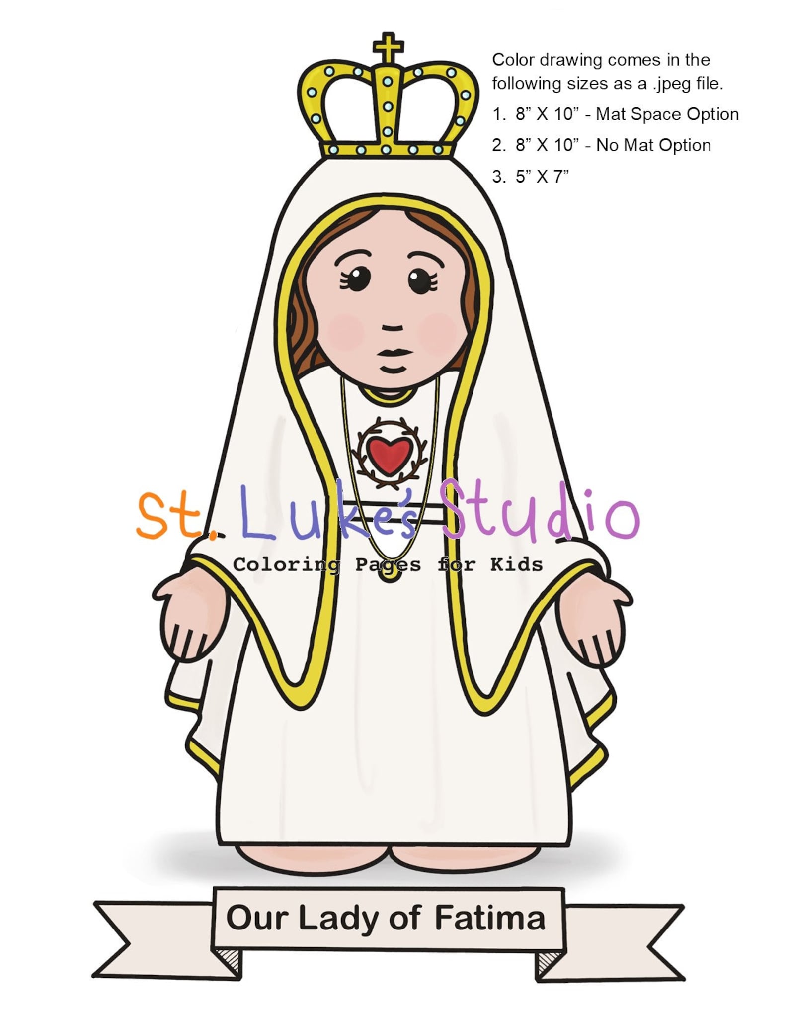 Our Lady of Fatima Coloring Pages & Printable Photos for Catholic Kids