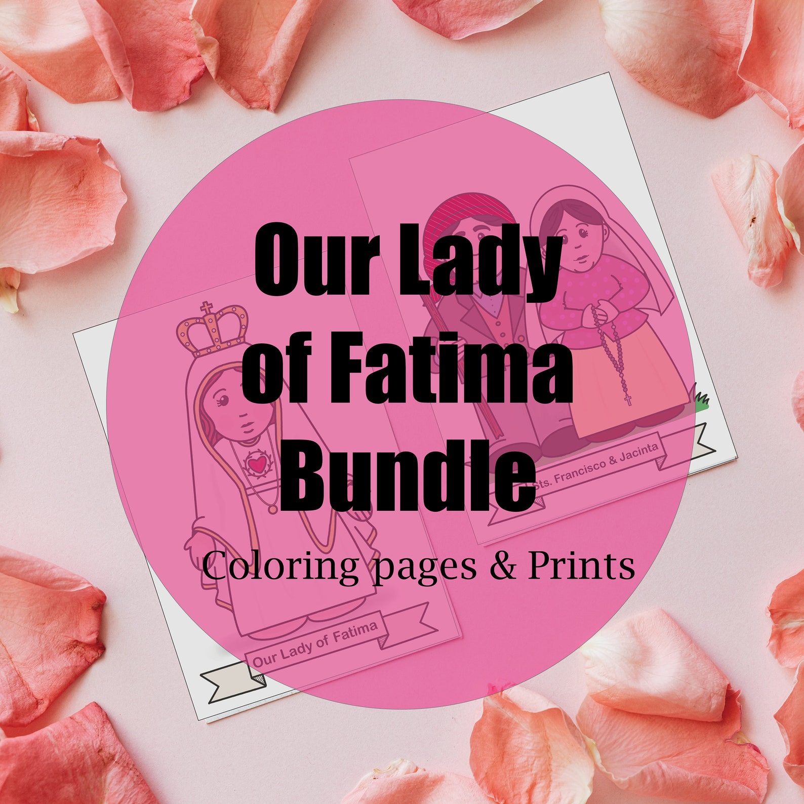 Our Lady of Fatima Coloring Pages &amp; Printable Photos for - Etsy