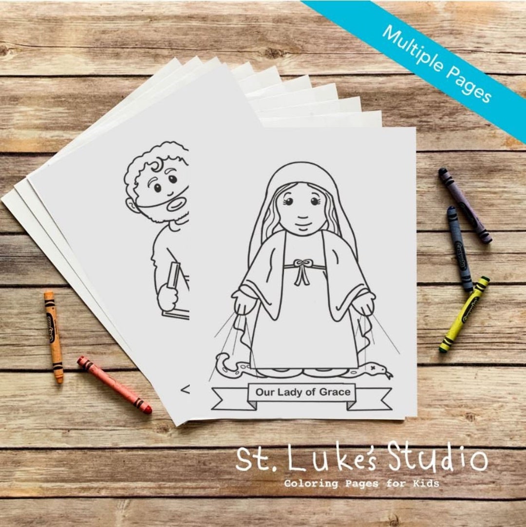 Collection of Saints Bundle (volume 1 of 4) Coloring Pages for Catholic ...