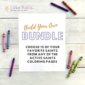 Build-Your-Own Custom Bundle Saints Coloring Page Bundle - 15 Pages