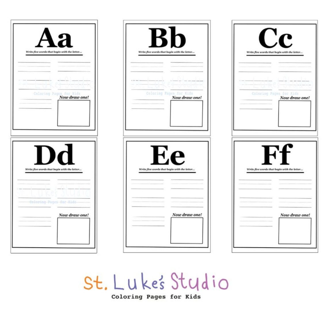 Learn to Write Coloring and Handwriting Pages for Kids 26 Pages - Pre-k ...