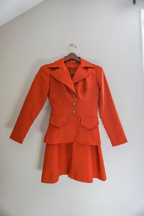 1960s/70s vintage autumn leaf two piece suit