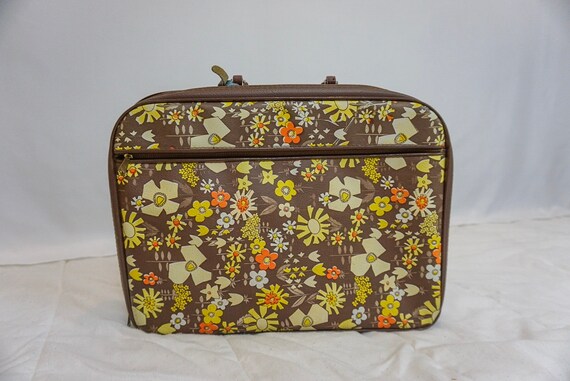 vintage floral luggage