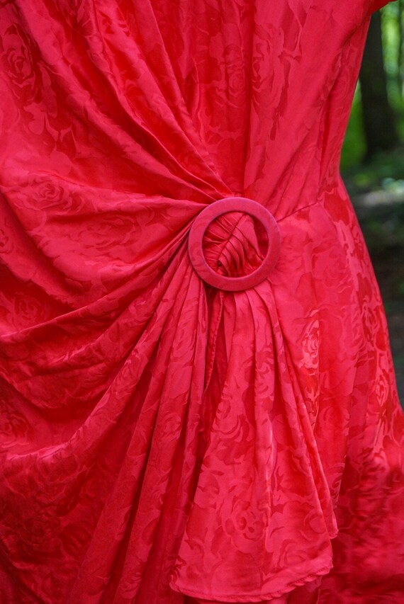 1980s Vintage Rose Dress - image 10