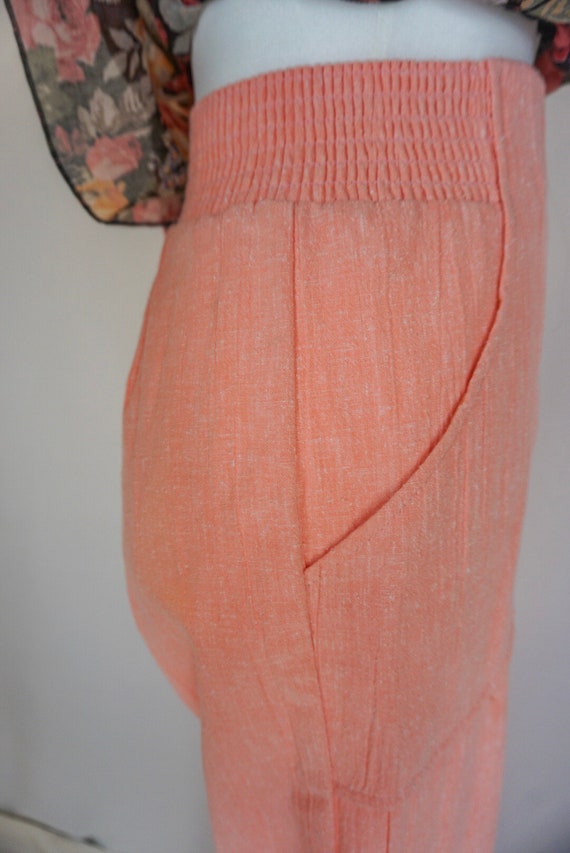 1970s Vintage Peach Bell Bottoms/ Comfortable Pan… - image 6