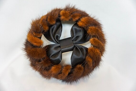 1950s/60s Fur Hat with Bow Design/ Winter Hats/ E… - image 4