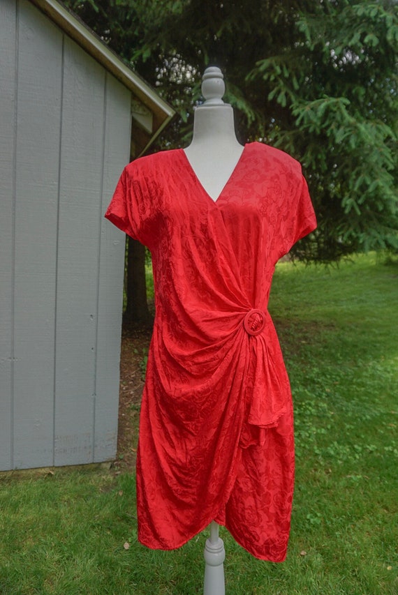 1980s Vintage Rose Dress - image 4