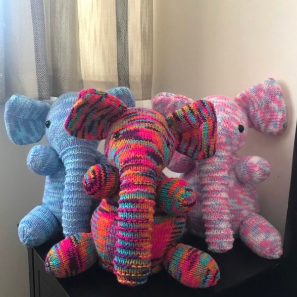 Hand Knitted Elephants