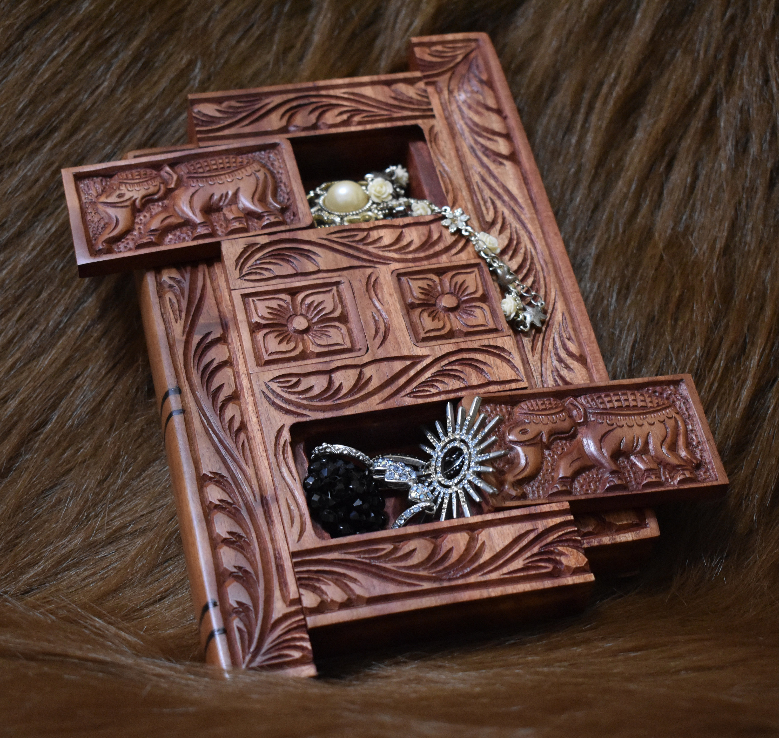 Ceylon make jewelry box with a Secret lock designed Etsy